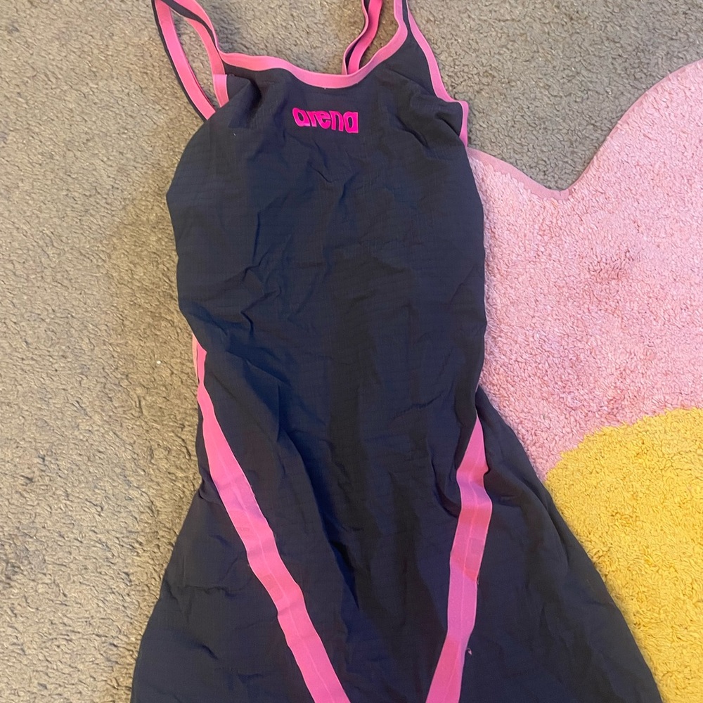 Arena pink knee skin competitive swim suit